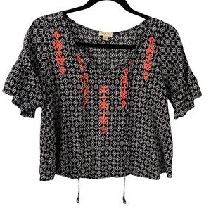 Lily White Peasant Top Made in USA